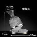 Decanter Vinho de Cristal - Acompanha Suporte de Vidro - Elegância para o seu Vinho