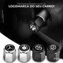 {COMPRE 1 LEVE 4} Kit de Tampas Metálicas para Bico de Pneus Personalizadas - Jetta MetalCap™