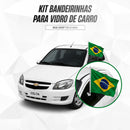 Kit Bandeirinhas para Vidro de Carro – Brasil Edition™ Copa do Mundo 🇧🇷